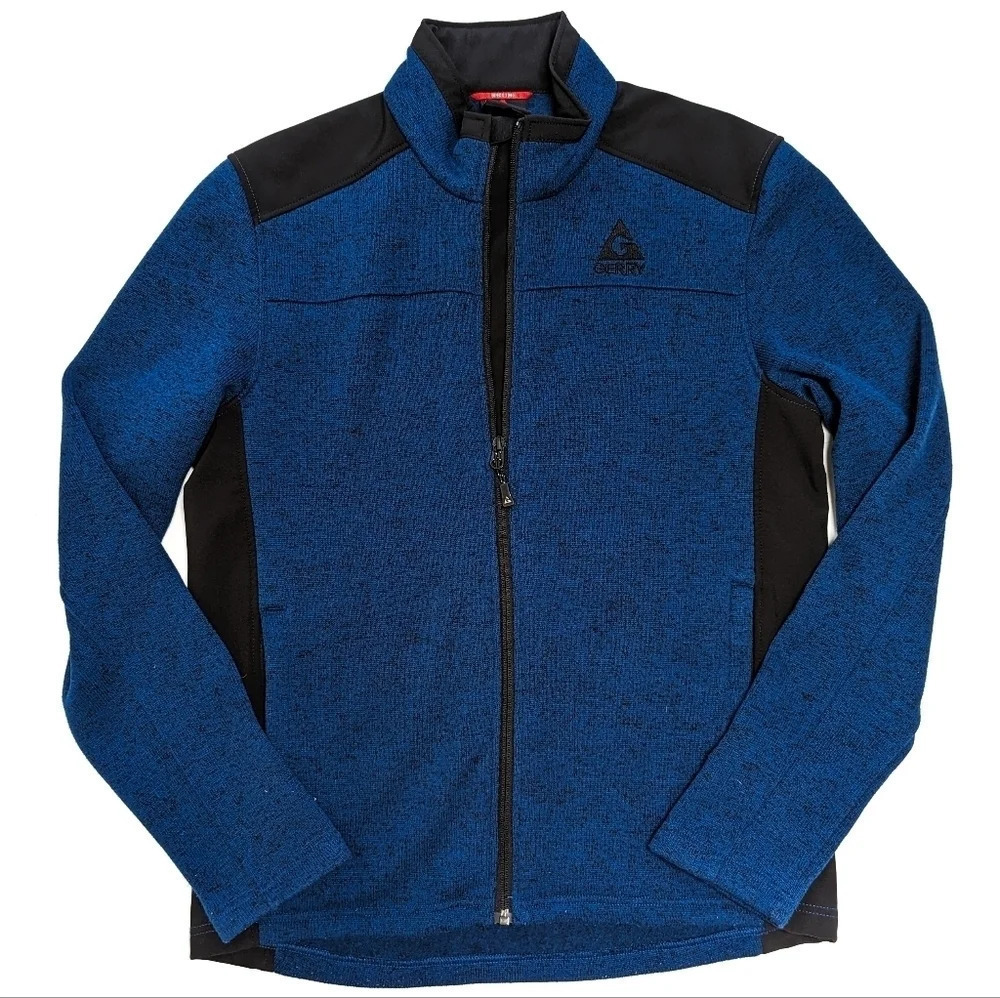 Gerry Blue Full Zip Sweater Fleece Jacket Size M
